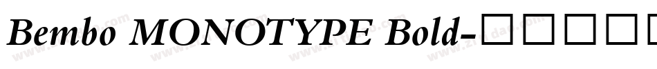 Bembo MONOTYPE Bold字体转换